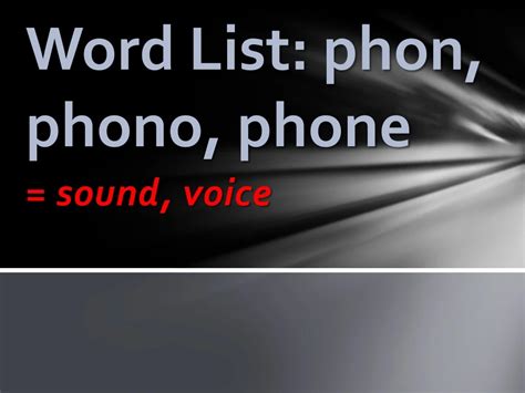 PPT - Explore Phonetics and Sound Terms PowerPoint Presentation, free ...
