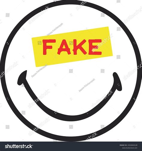 Illustration Icon Emoticon Fake Smile Stock Vector (Royalty Free ...