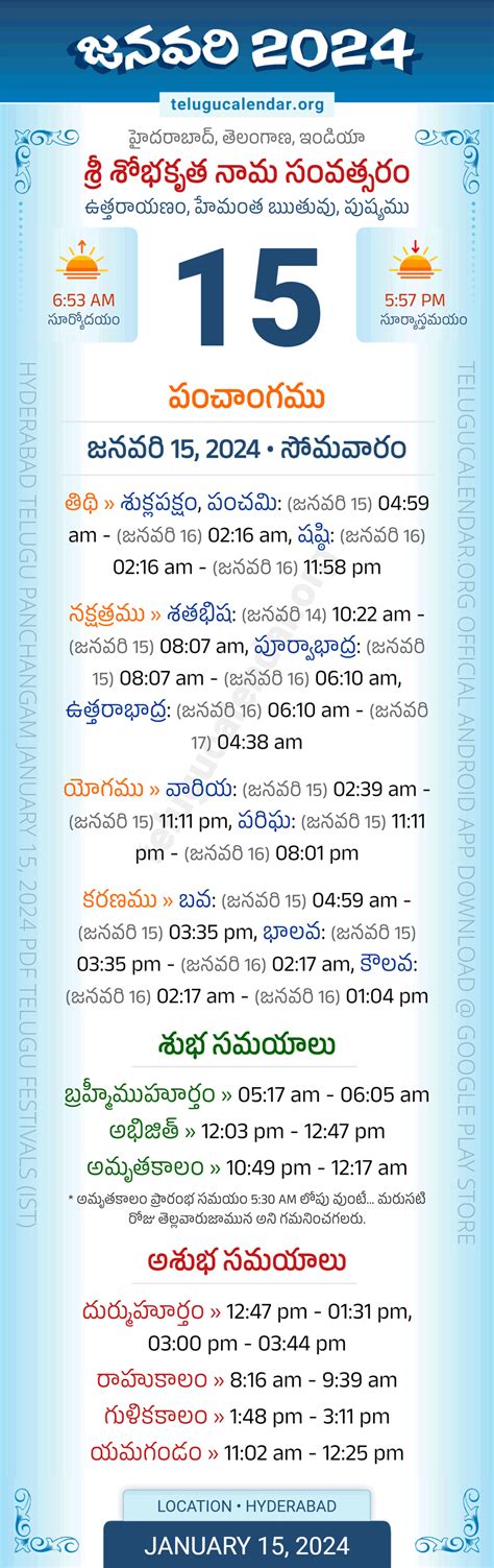Atlanta Telugu Panchangam 2025