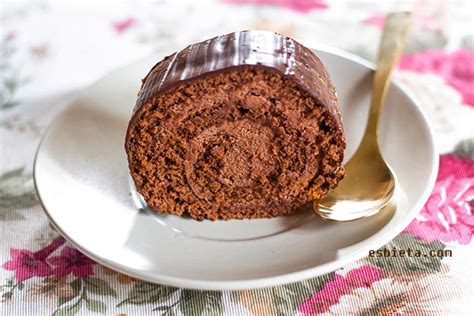 Rollo de chocolate delicioso - Recetas de Esbieta