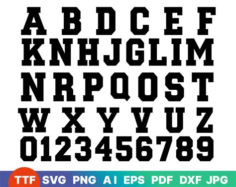 Varsity Font SVGTTF Varsity Alphabet Sports Font School - Etsy Canada
