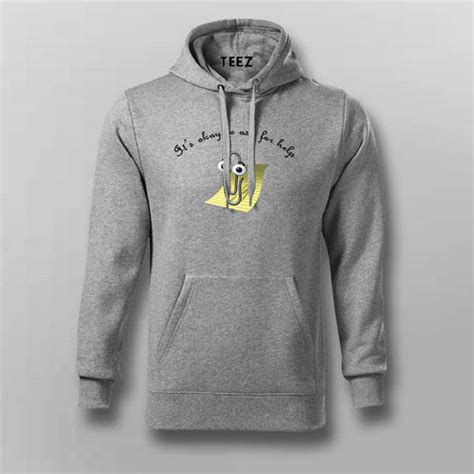It’s Okay to Ask for Help Microsoft Assistant Clippy Hoodie For Men