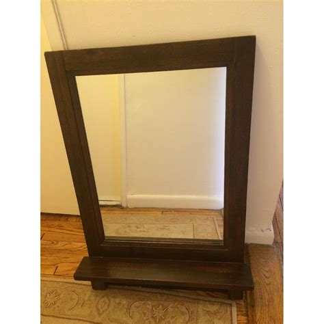 Pottery Barn Entryway Mirror with Hooks - AptDeco