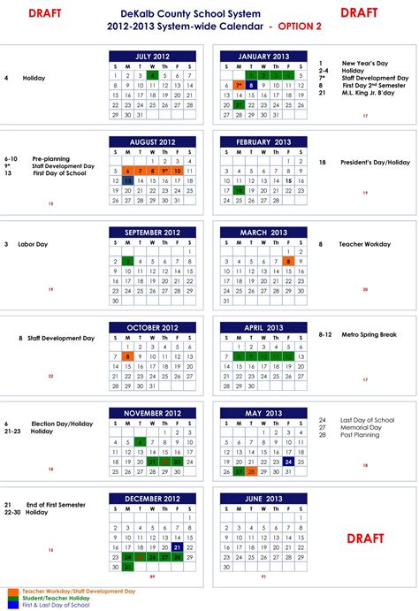 Leon County Calendar Sy - Preschool Calendar Printable