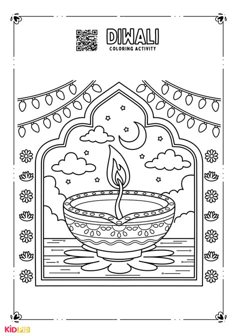 Coloring Sheets For Kids Diwali