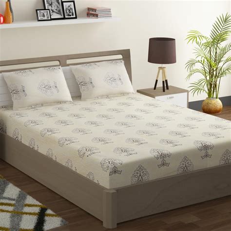 Buy SWAYAM Ananda Printed 3-Pc. Double Bedsheet Set - 225 x 270 cm from ...