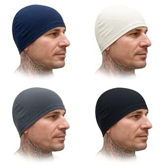 QD Fashion Cotton Helmet Skull Caps for Men Bike Head Caps Hair Inner ...