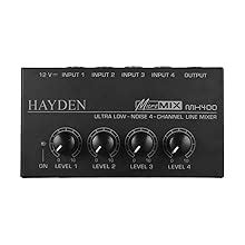 HAYDEN MX400 Ultra Low-Noise 4-Channel line mixer Audio Micro Mixer for ...
