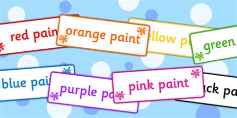 👉 Paint Labels (teacher made) - Twinkl