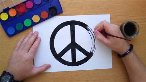 How to draw a peace sign - YouTube