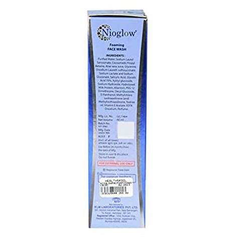 Nioglow Gentle Foaming Face Wash, 60 ml Price, Uses, Side Effects ...