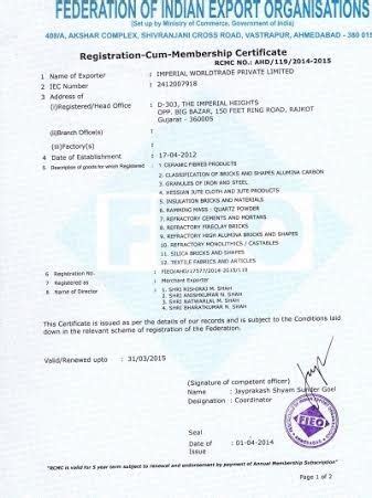 Imperial World Trade Private Limited - Exporter from Karan Park, Rajkot ...