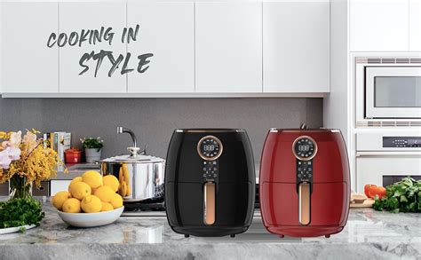 VARADA Pro Air Fryer 4.5 liter large capacity with 3D rapid hot air ...