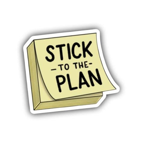 Stick To The Plan Sticker - Motivational Designs | Print-on-Click