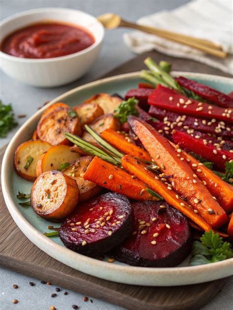 Gochujang Roasted Root Vegetables Recipe | Spicy 10 Minutes Korean ...