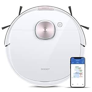 ECOVACS Deebot T8 2-In-1 Robot Vacuum Cleaner, 2600 Pa Powerful Suction ...