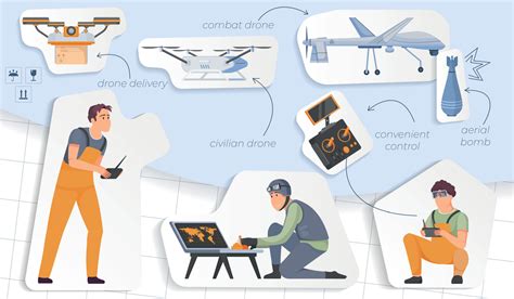 drones collage illustration 19774125 Art vectoriel chez Vecteezy