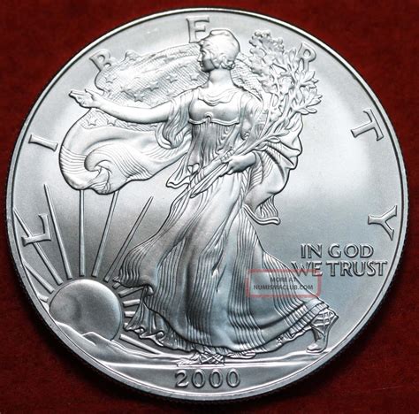 Uncirculated 2000 American Eagle Silver Dollar