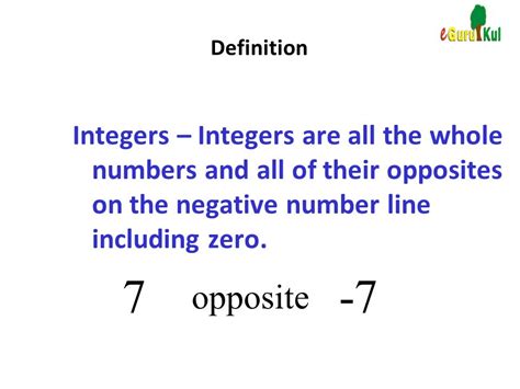 Image result for Integers Definition Note