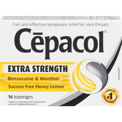 Cepacol Extra Strength Honey Lemon Lozenges, Sore Throat Relief, Sucrose Free, 16 Count - CTC Health