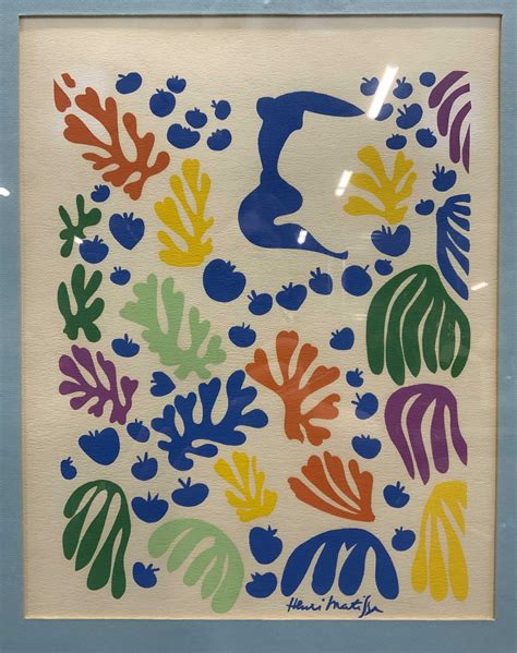 At Auction: Henri Matisse, HENRI MATISSE Framed Cut Outs Silkscreen Print