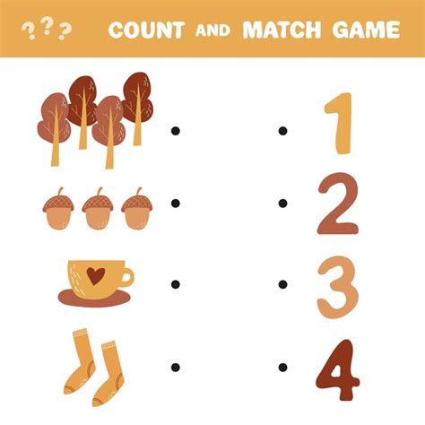 Comptez et faites correspondre le jeu comptez le nombre d'articles d ...