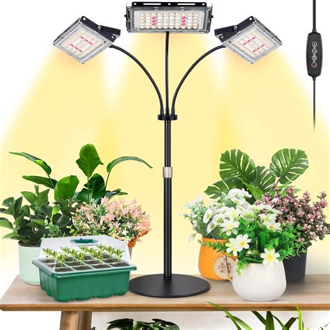 Amazon.com : LBW Plant Grow Light, Full Spectrum Tri-Head Desk Plant ...
