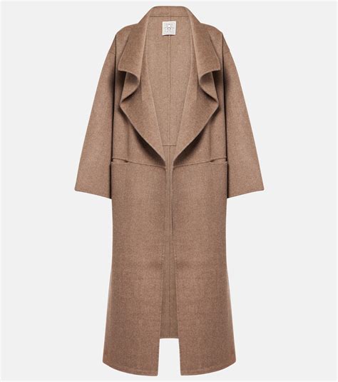 Signature wool and cashmere coat in brown - Toteme | Mytheresa