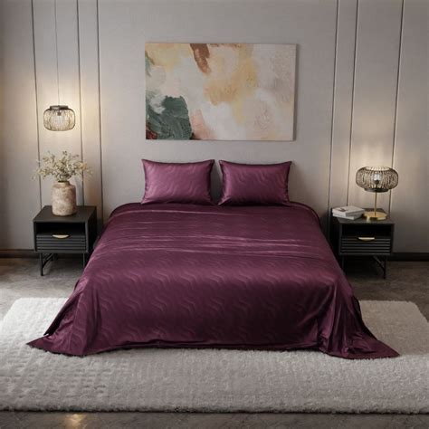 Buy Stoa Paris Burgundy Bliss Printed King Bedsheet with 2 Pillow ...