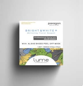 Lume Paragon Beauty Bright & white +, 8 steps facial kit with Sea algae ...