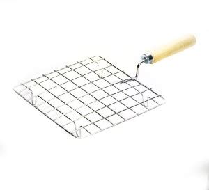 Krivish Square Papad Chapati Roti Grill Jali With Wooden Handle 1 kg ...