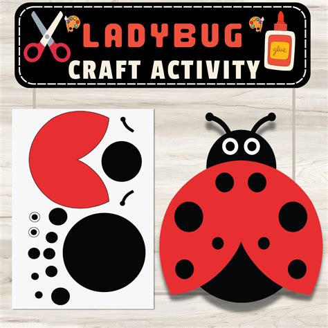 Ladybug Craft Cut & Paste Activity: Explore the World of Colorful ...