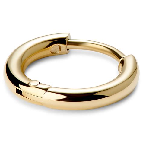 Huggie | Gold-Tone 8 mm Surgical Stainless Steel Hoop Earring | In ...