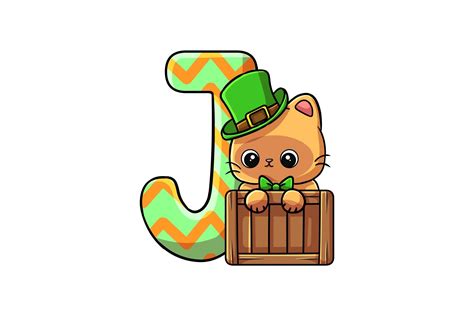 St Patrick Cat Alphabet J Illustrations Graphic by hijaudaun · Creative Fabrica