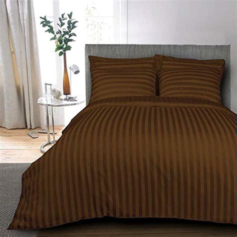AVI Set of 3 Classic 300 TC Stripes Cotton Extra Large Bed Sheet with 6 ...