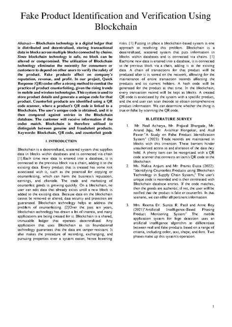 B11-research paper - 1 Fake Product Identification and Verification ...