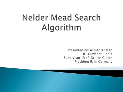 Image result for Nelder-Mead Numerical Algorithm in Excel