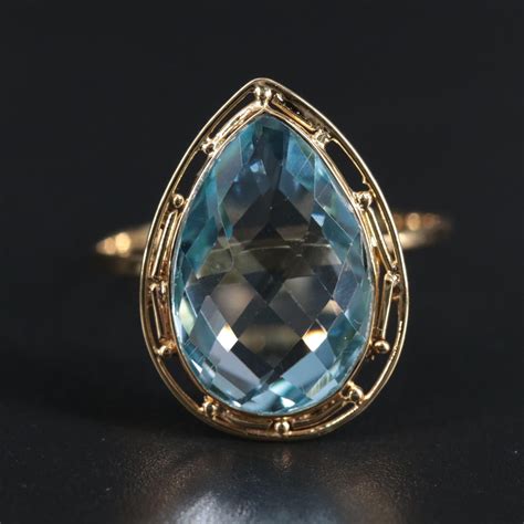 14K Blue Topaz Ring | EBTH
