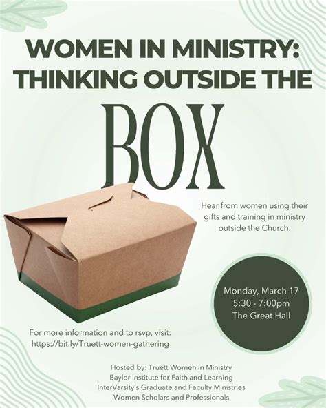 Women in Ministry: Thinking Outside the Box | Calendar | Baylor University