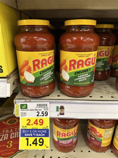 Ragu Pasta Sauce as low as $1.49! - Kroger Krazy