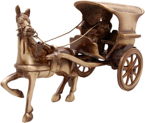 Buy Brass Horse Cart Big Brass Showpiece Online at Best Price