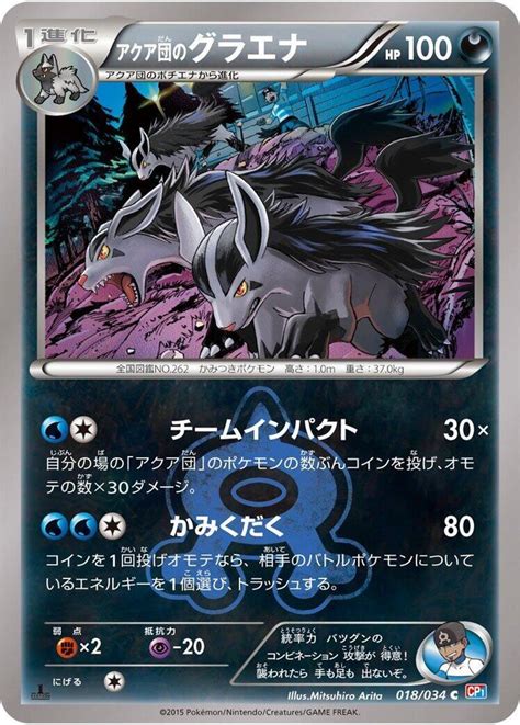Team Aqua's Mightyena 018/034 Cp1: Magma Gang vs Aqua Gang: Double ...