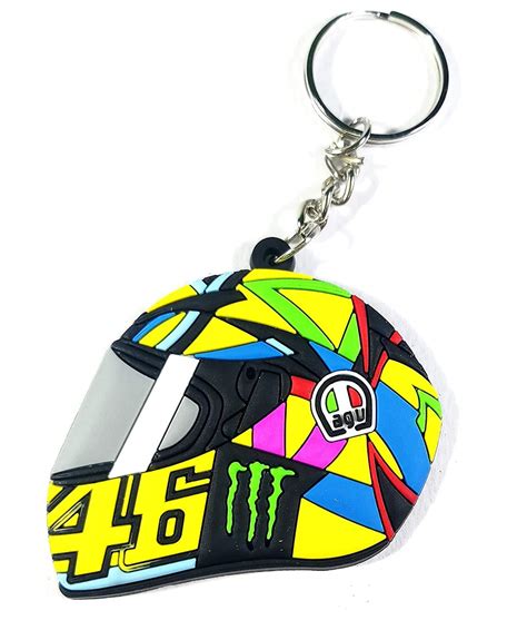 MRK Rubber VR46 Helment hooke Key Chain for Bike and car (Multicolour ...