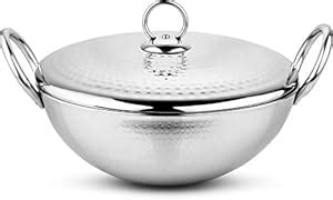 Buy Prabha Round Bottom Kadhai 3.4 L -280 M | Heavy Gauge Hammered ...
