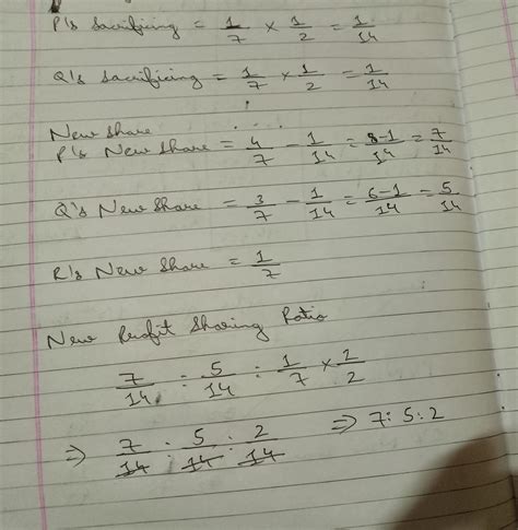 Q.2 (A). P and Q are partners sharing profits and losses in the ratio ...