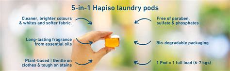 Hapiso 5-in-1 Laundry Pods, Morning Dew | Pack of 30 Eco-Friendly ...