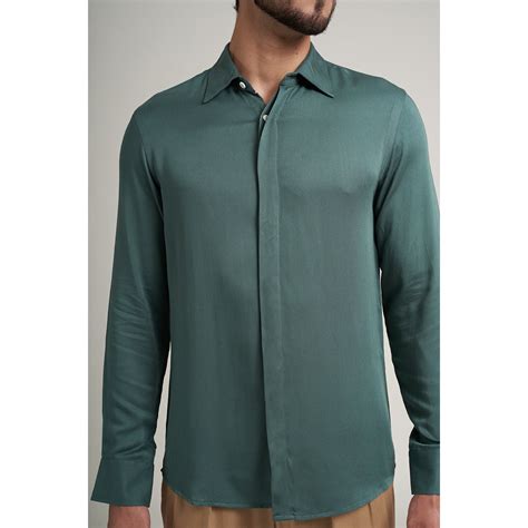 Buy Designer Sage Green Mens Dress Shirt – House Of Parvi