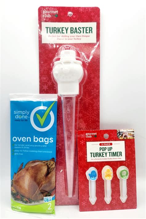 TURKEY BAKING LOT Gourmet Club Turkey Baster, 3pk Pop-Up Timers 2 Oven ...