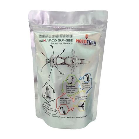 MotoTech - Reflective Hexapod Bungee Tie-down System - 32" / 80cms - B ...