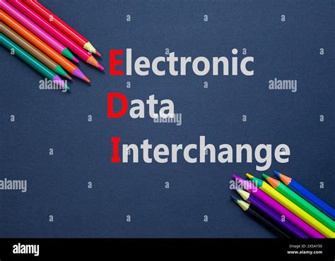 EDI electronic data interchange symbol. Concept words EDI electronic ...